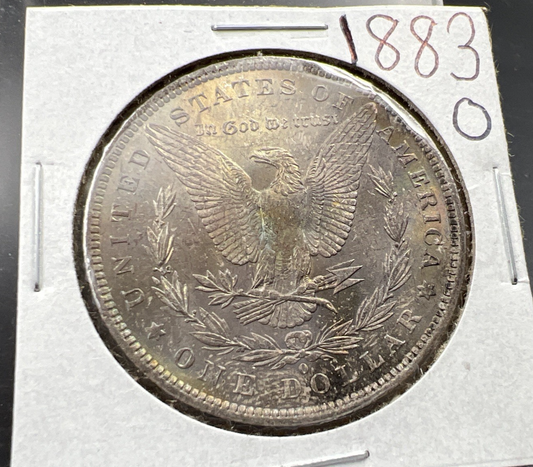 1883 O $1 Morgan Silver Dollar Coin CH BU Nice Toning Toner Reverse