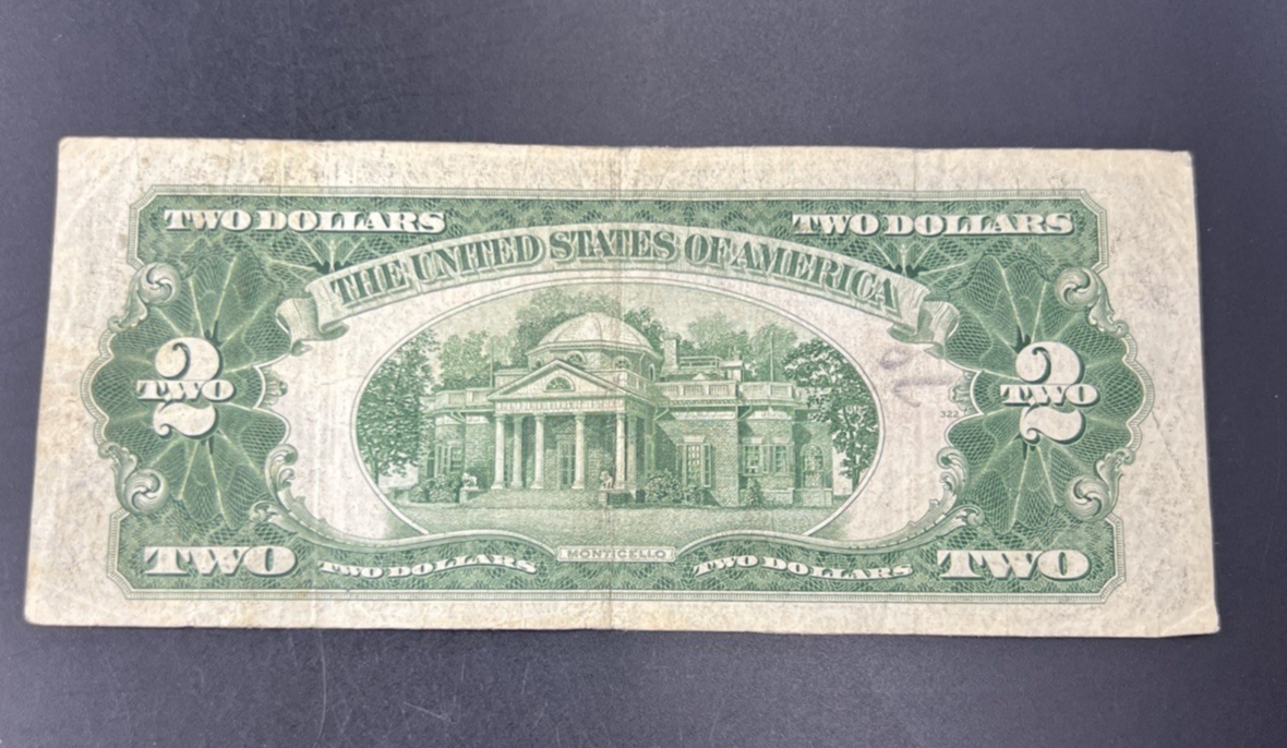 1928 F $2 USN United States Note Red Seal Bills G Circ #333 Neat Serial #