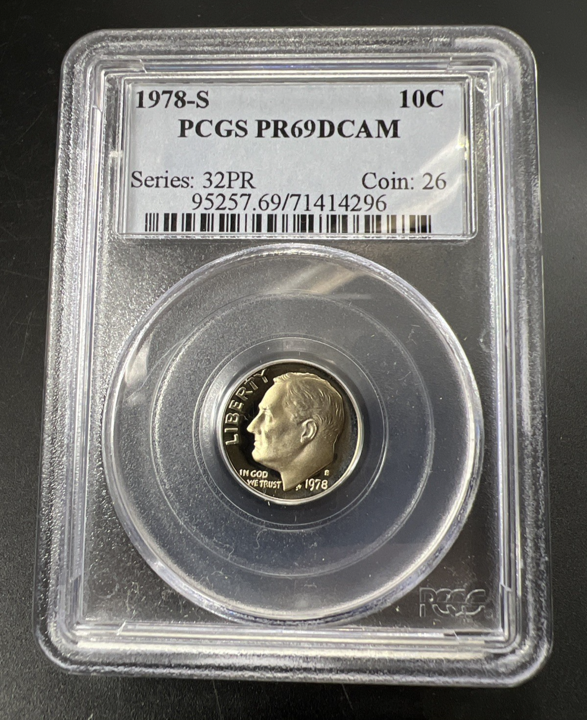 1978 S 10c Roosevelt Dime Coin PCGS PR69 DCAM #96