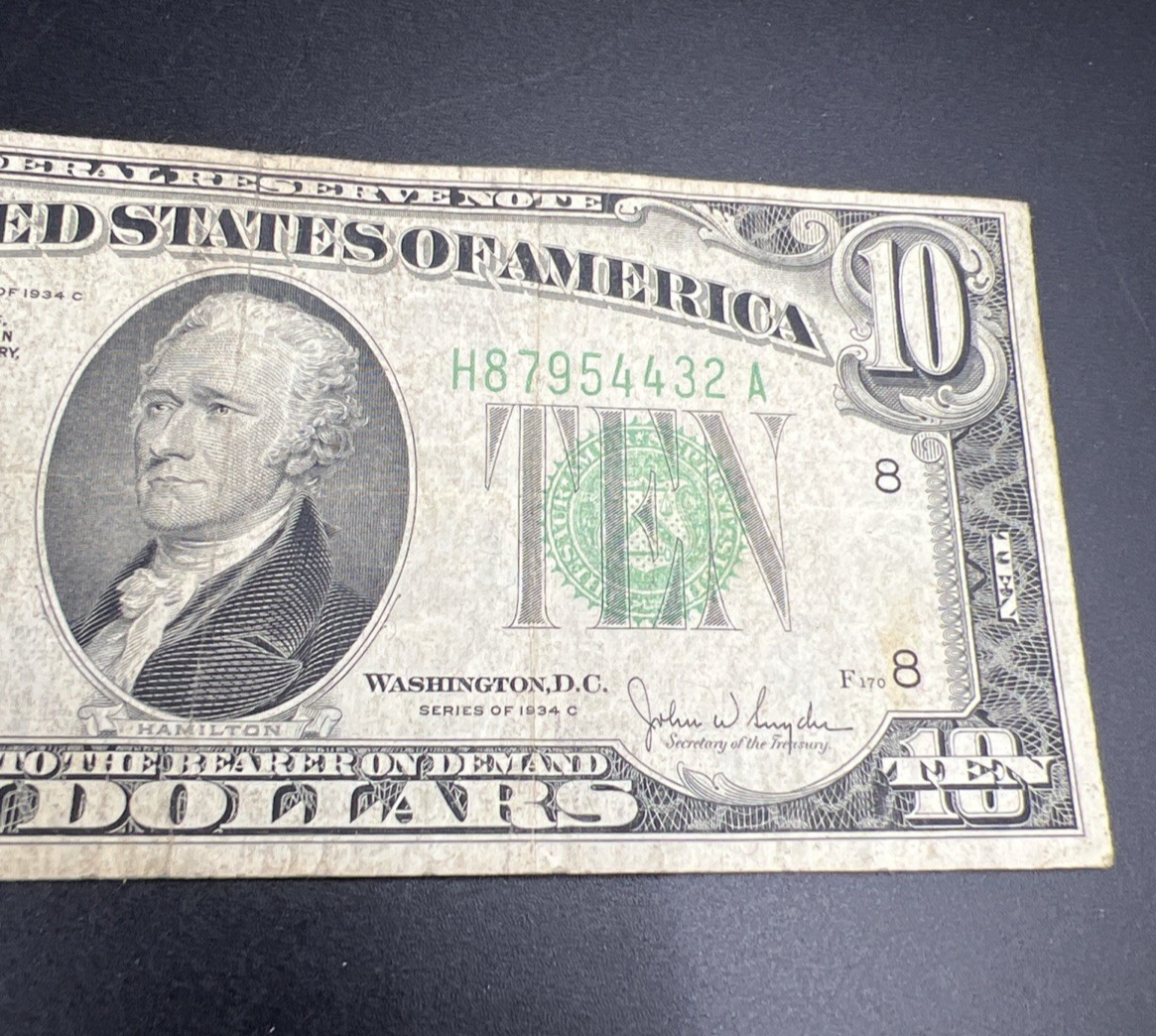 1934 C $10 FRN Federal Reserve Note St. Louis District VG Very Good #32