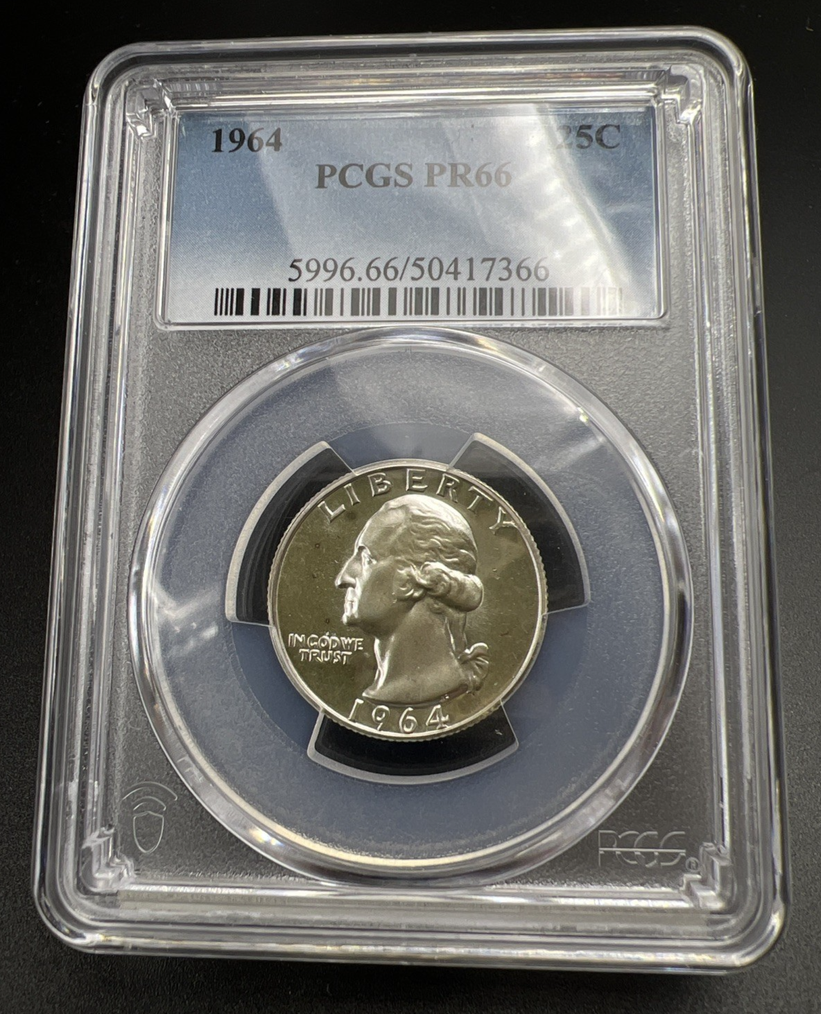 1964 25c Washington Silver Quarter Coin PR66 #366 PCGS