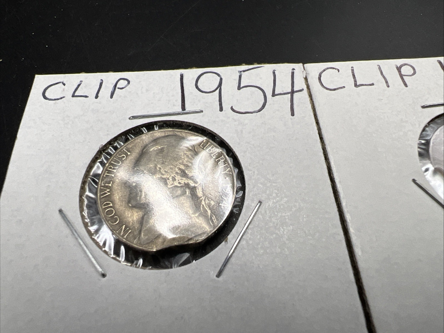 Clipped Planchet Collector's Lot 1954 5c & 1942 1c Circulated SK#a