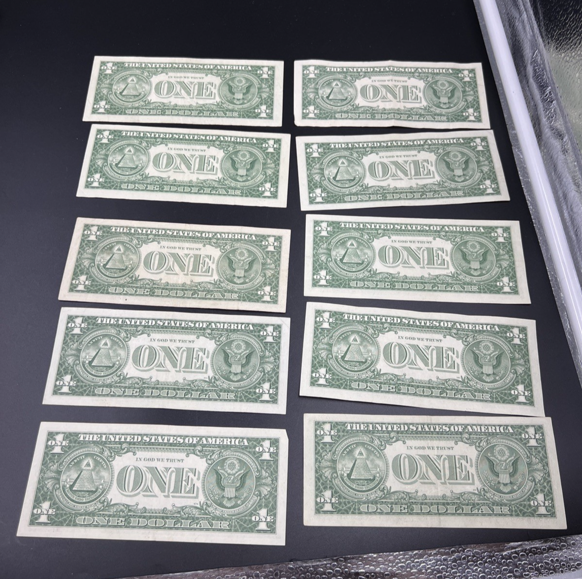 Lot of 10 1957 $1 Dollar Silver Certificate Blue Seal Notes Very Fine VF Circ #7