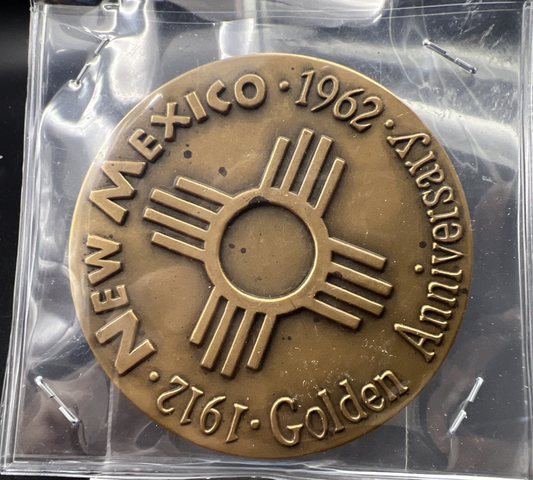 1962 50th Anniversary of New Mexico Large Bronze Medal Medallic Art Co