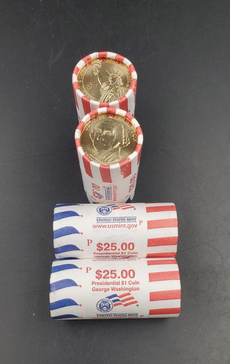 2007 P George Washingt Presidential Dollar US Mint BU Roll 25 Coins Uncirculated