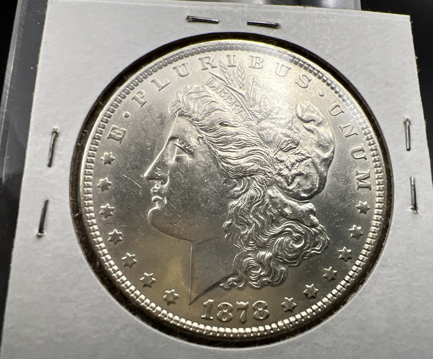 1878 $1 Morgan Silver Dollar Coin Reverse 78' 7 TF Choice AU About UNC
