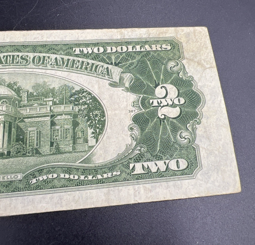 1928 G $2 Two Dollar USN Note Red Seal Fine Circ #230