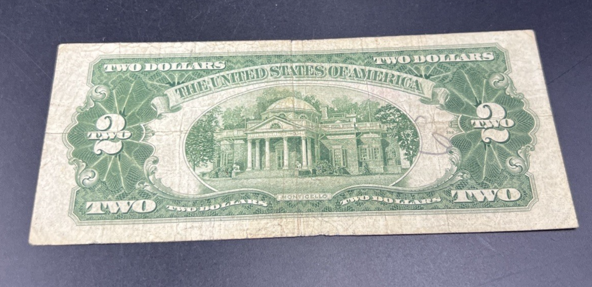 1928 G $2 USN United States Note Red Seal VG Very Good Circ #13