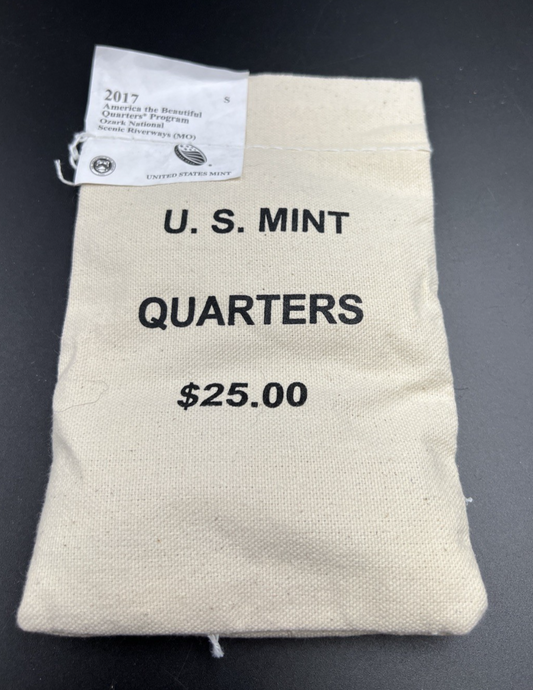 U.S. Mint Bag 100 2017 S 25c Ozark Riverways ATB Quarter Coins BU UNC