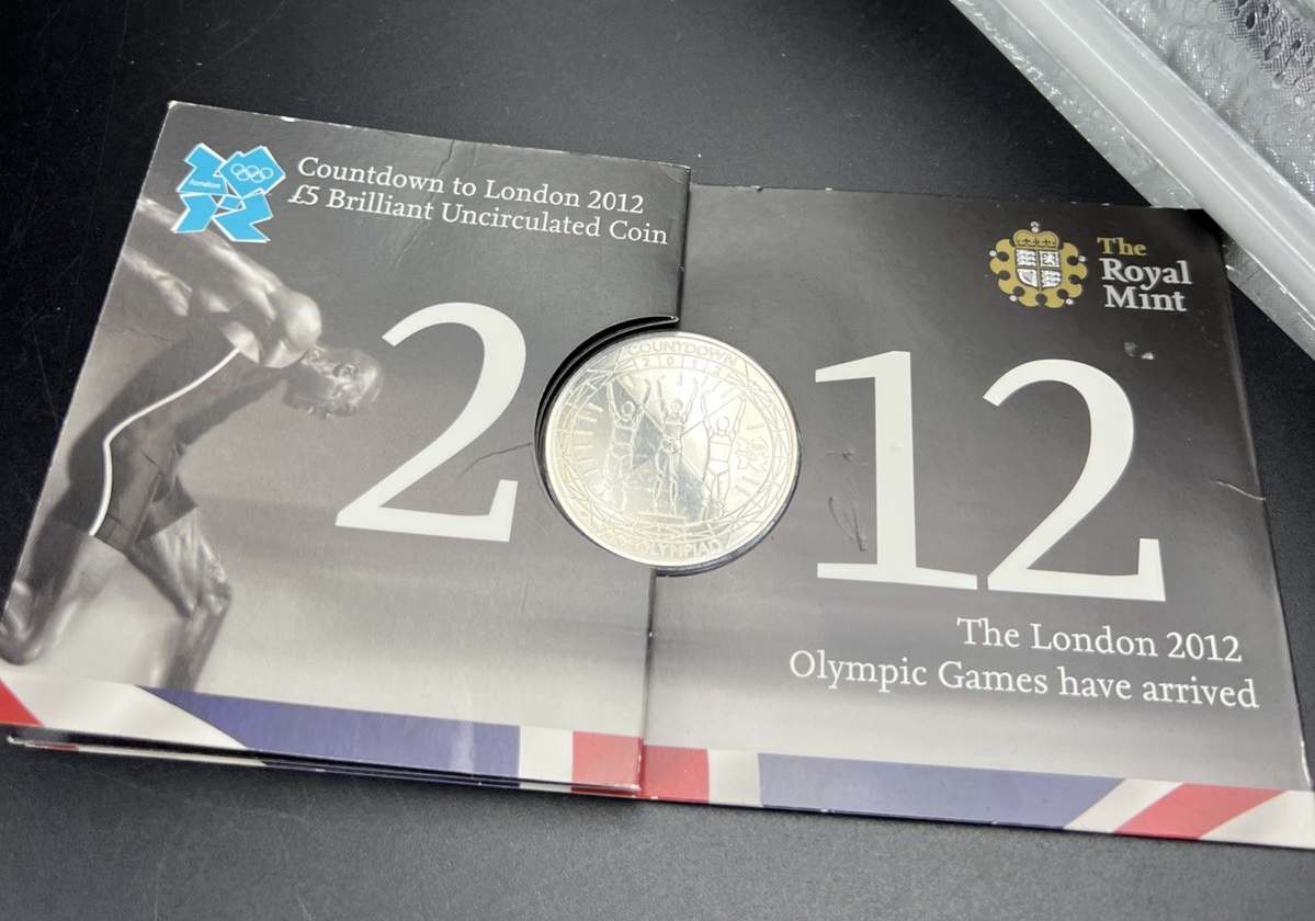 2012 Royal Mint London Olympic Game Countdown £5 BU CU-NI Five Pounds Crown Coin