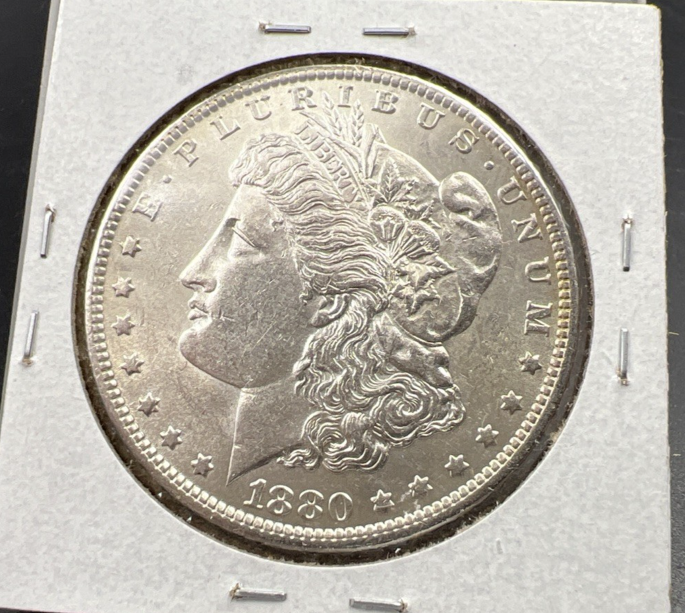 1880 O Micro o Morgan Silver Dollar Coin CH AU About UNC SK#A