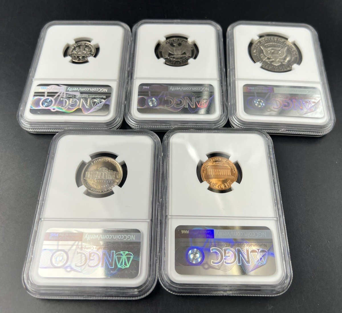 1983 S Complete 5 Coin Clad Proof Set NGC Graded PF69 UCAM