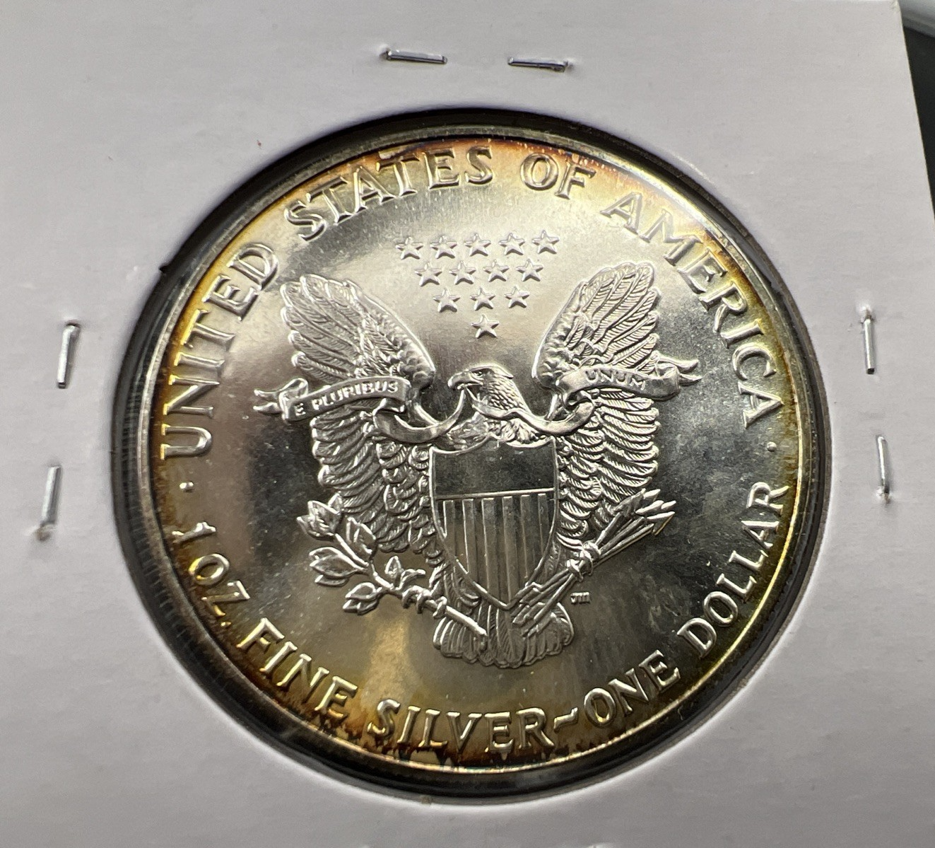 1988 1 Oz ASE American Silver Eagle Coin Gem BU UNC Halo Toning Toner SK#a