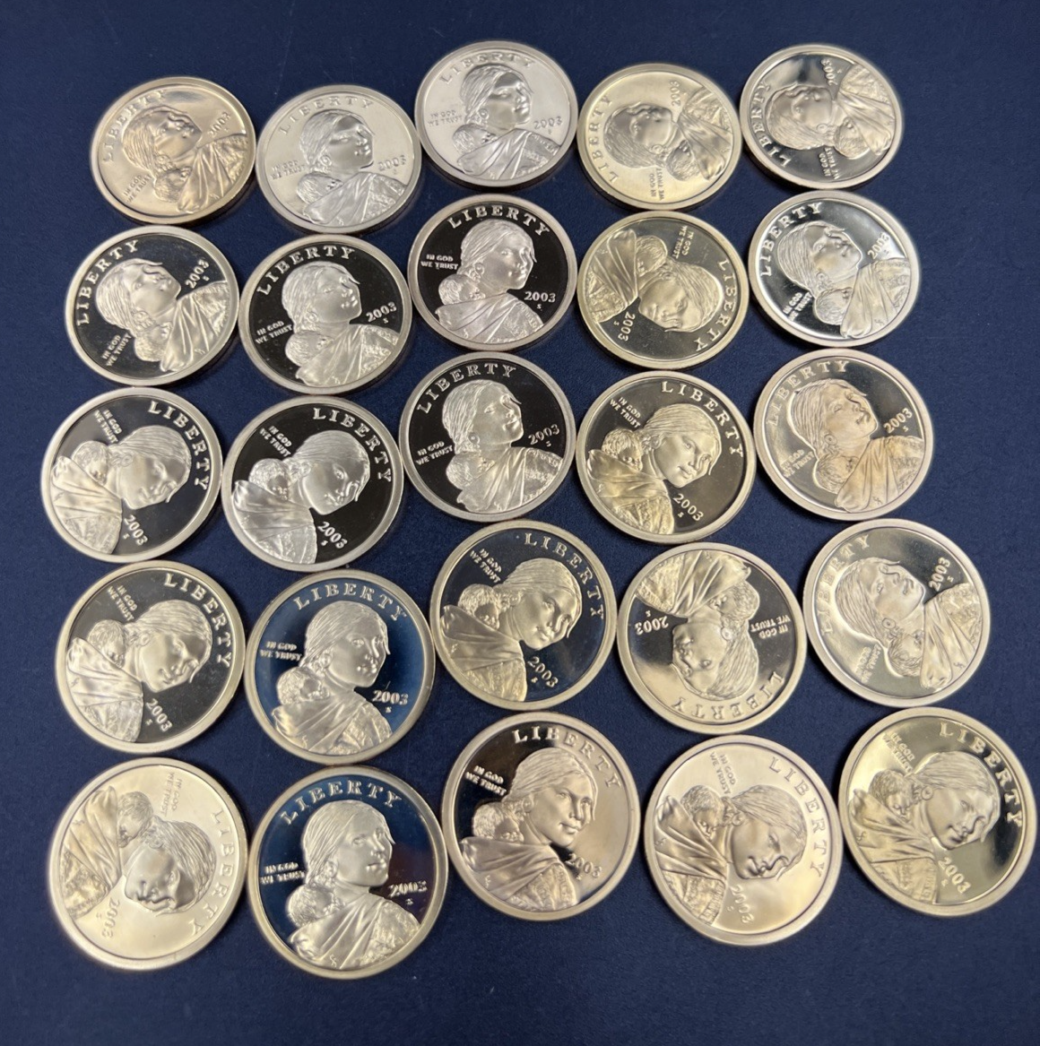 2003 S 25 Coin Proof Sacagawea Dollar Coin Roll