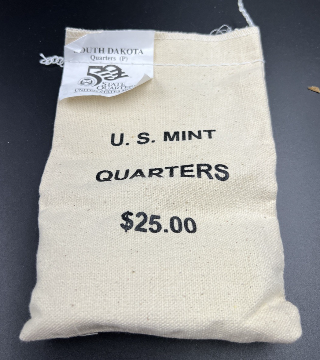 U.S. Mint Bag of 100 2006 P 25c South Dakota State Statehood Quarter Coin BU UNC