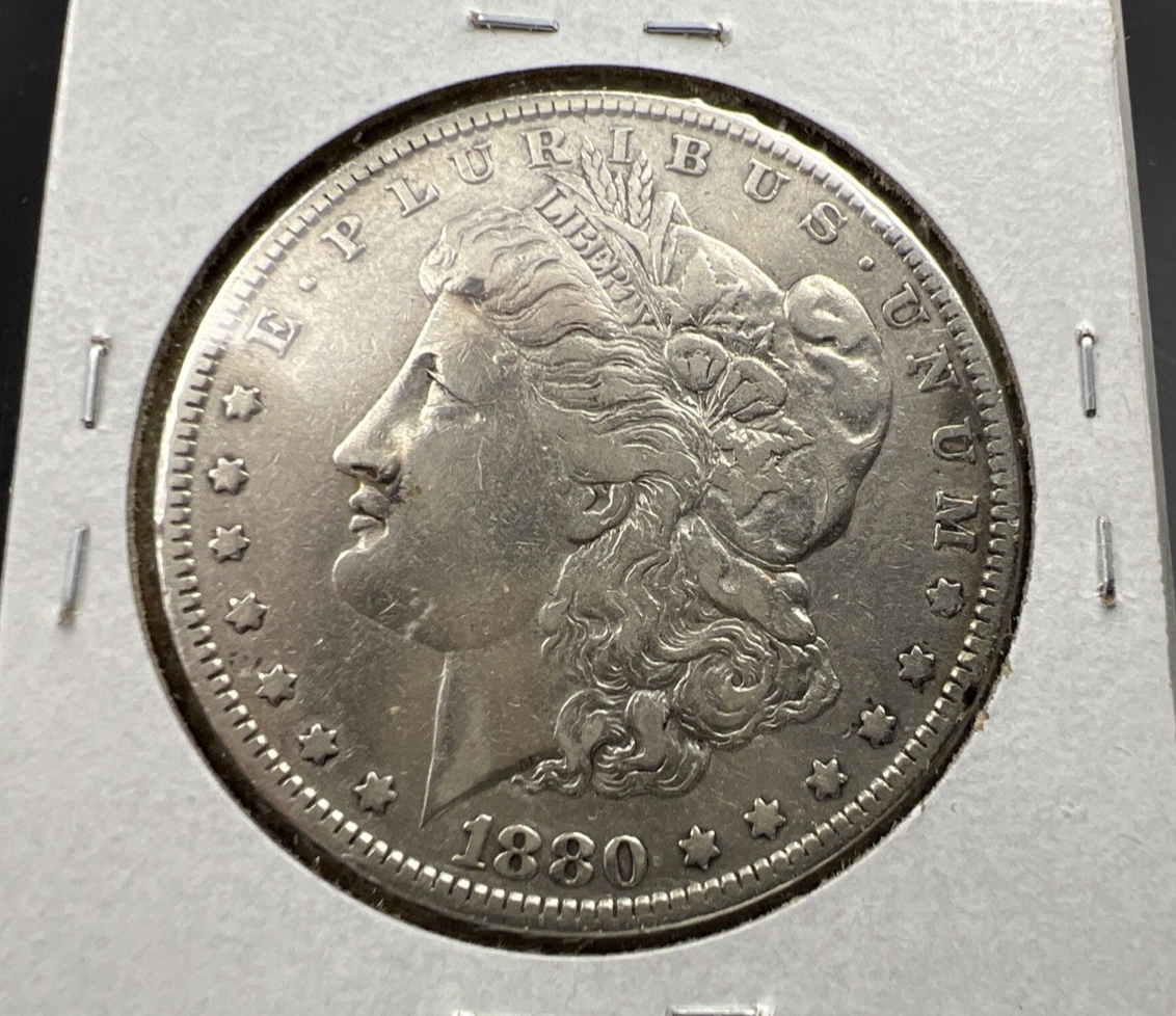 1880 O Micro o Morgan Silver Dollar Coin VF Details Circulated