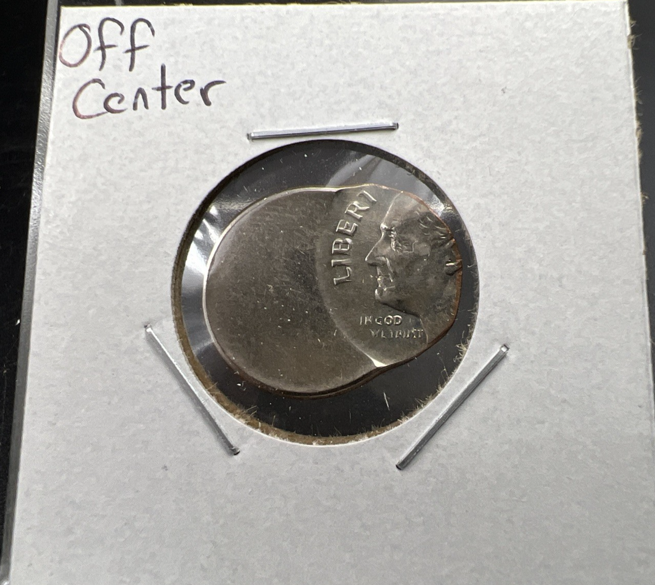 47% Off Center Error Roosevelt Dime Coin UNC