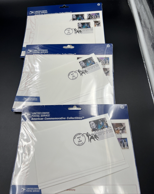 Lot of 3 USPS American Choreographers Stamped Letter Set - New Sealed