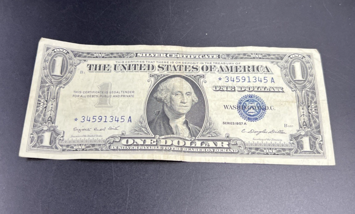 1957 * Star $1 One Dollar Silver Certificate  CH Fine / VF #45