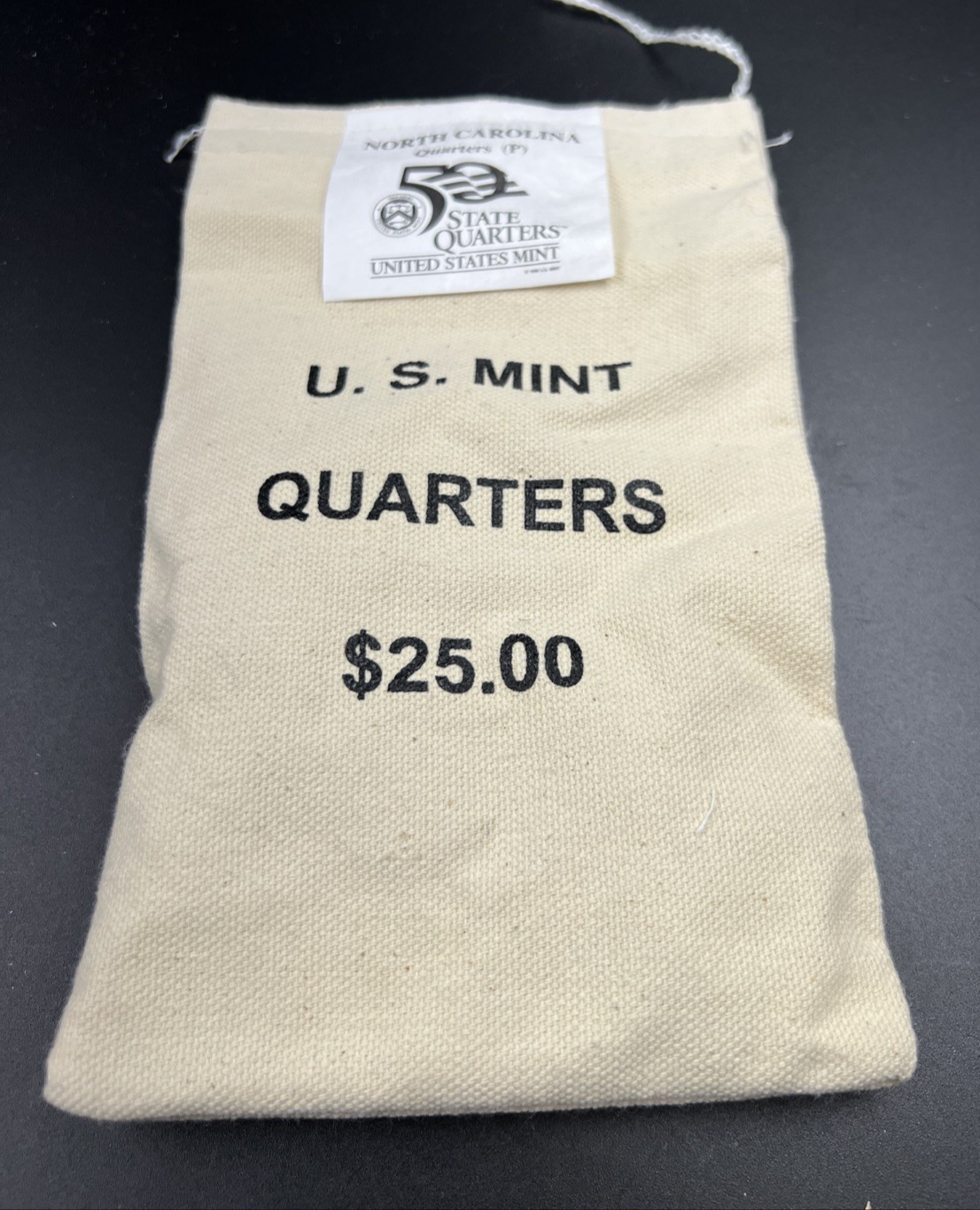 U.S. Mint Bag of 100 2001 P 25c North Carolina State Statehood Quarters BU UNC
