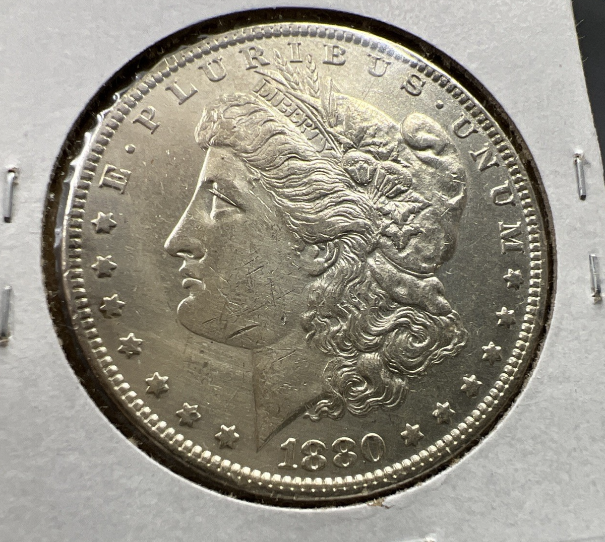 1880 O Micro o $1 Morgan Silver Dollar Coin AU Details SK#A