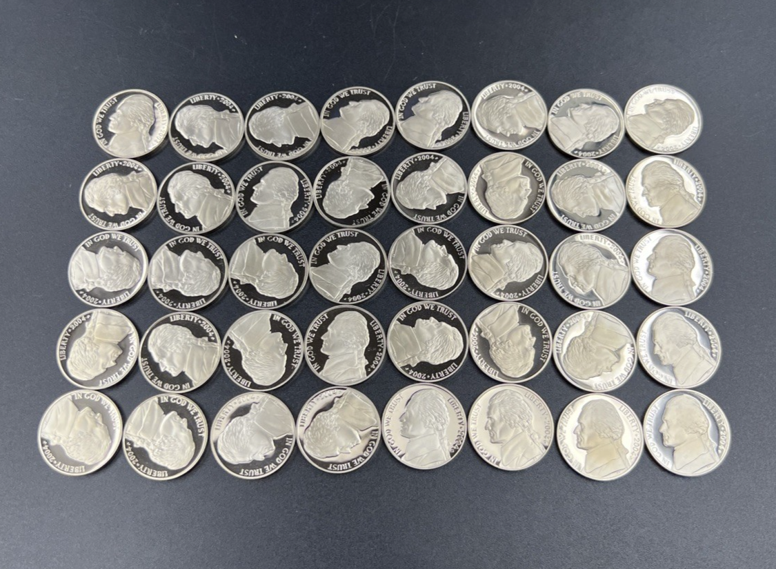 2004 S 5c Keel Boat Jefferson Nickel 40 Coin Roll Choice Proof