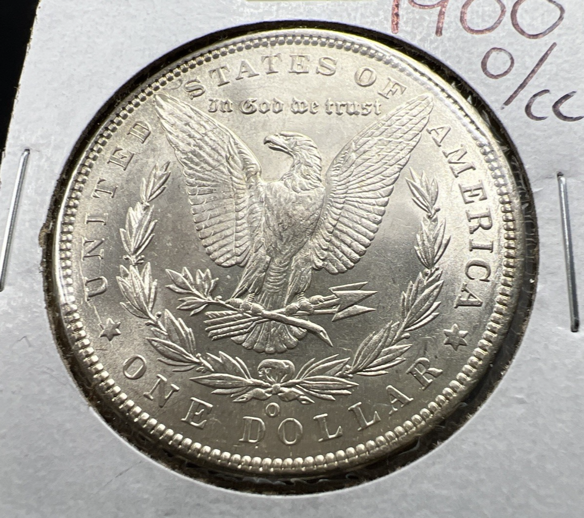 1900 O / CC Morgan Silver Dollar Coin BU UNC Details Reverse Damage Dig