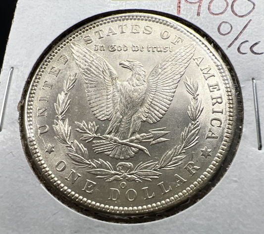 1900 O / CC Morgan Silver Dollar Coin BU UNC Details Reverse Damage Dig