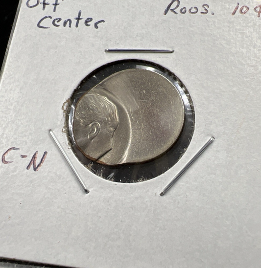 40% Off Center Roosevelt Copper Nickel Dime Coin Major Error BU UNC