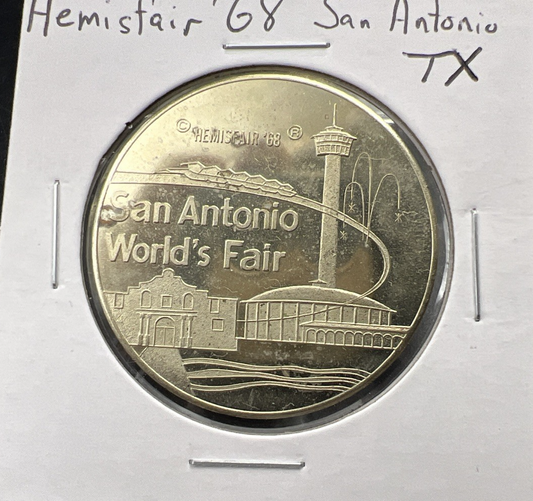 1968 San Antonio World's Fair Hemisfair Souvenir Medal