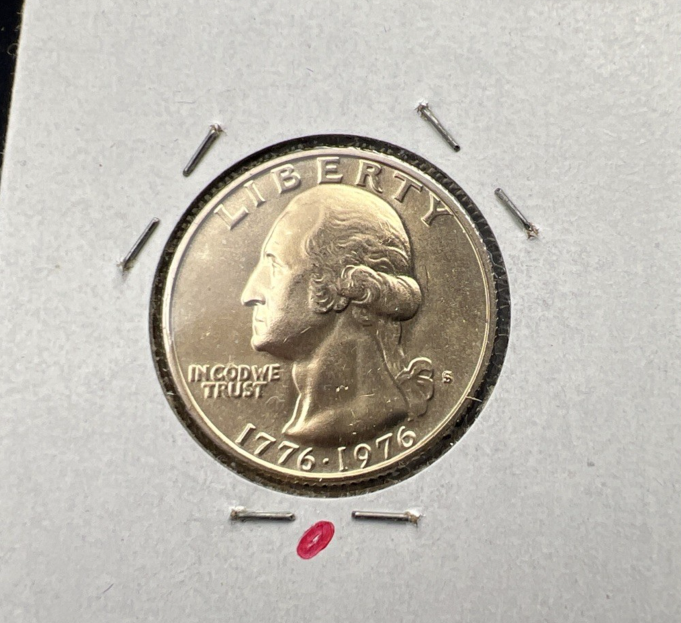 1976 S 25c Bicentennial 40% Silver Quarter Coin Gem BU UNC SKU#C