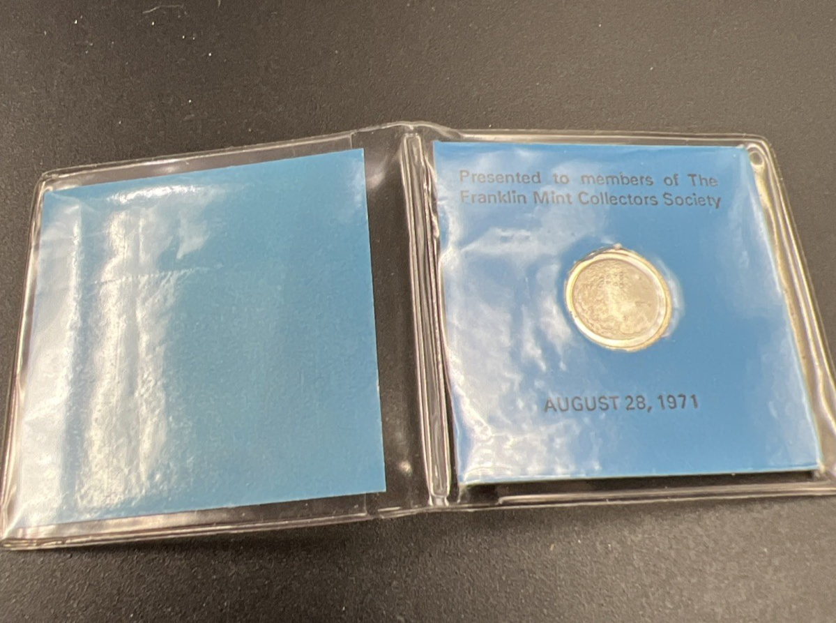 Franklin Mint Complimentary Miniature Silver Medal NO display card