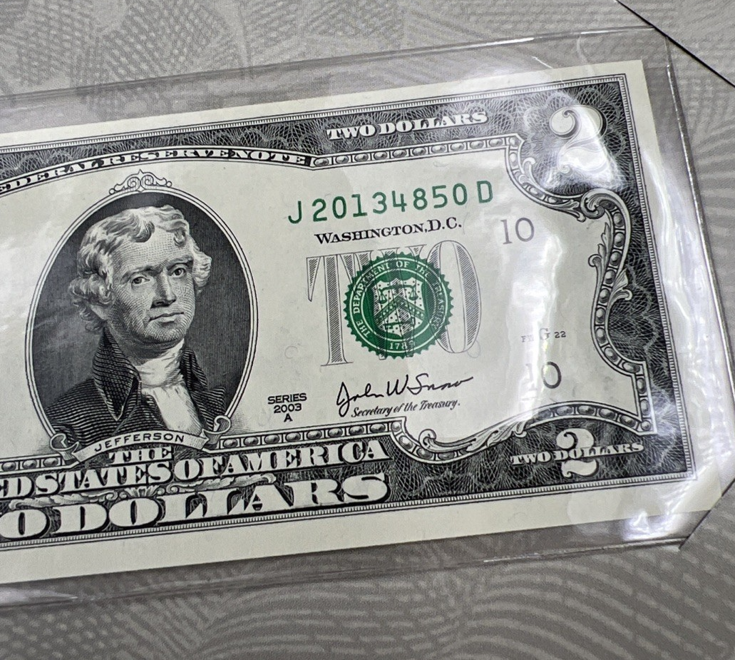 Matching Serial # 2003 A 2009 $2 FRN Federal Reserve Note 2013 Double deuce set
