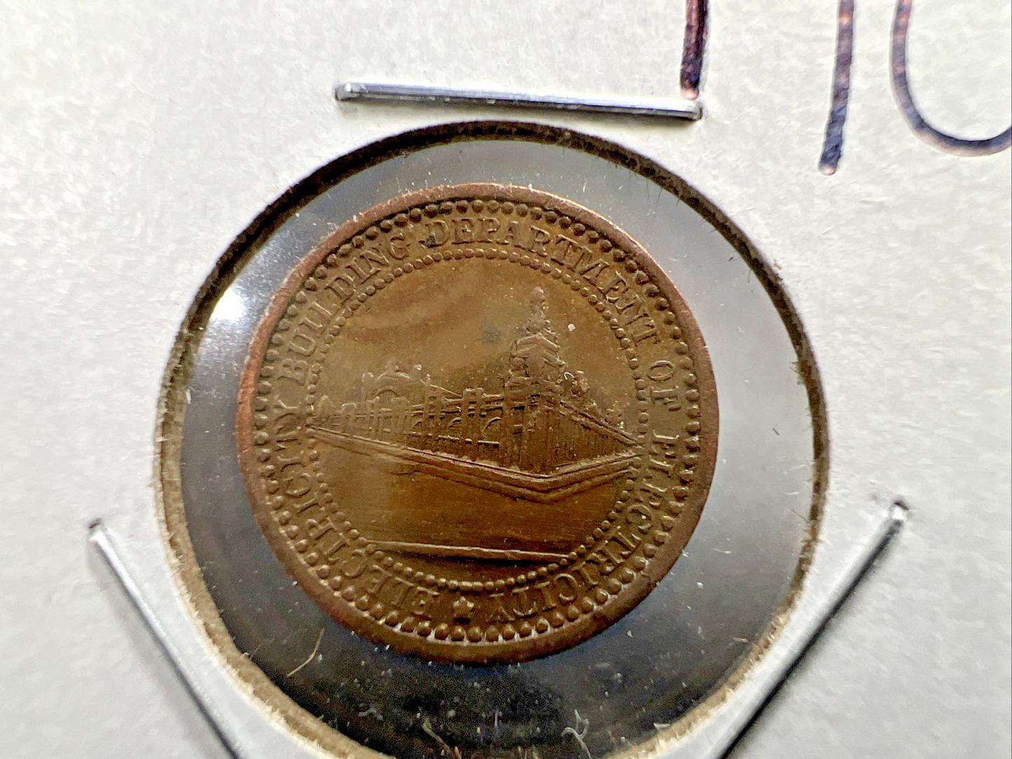 1904 St Louis Expo Electricity Medal H-30 CH VF Circ