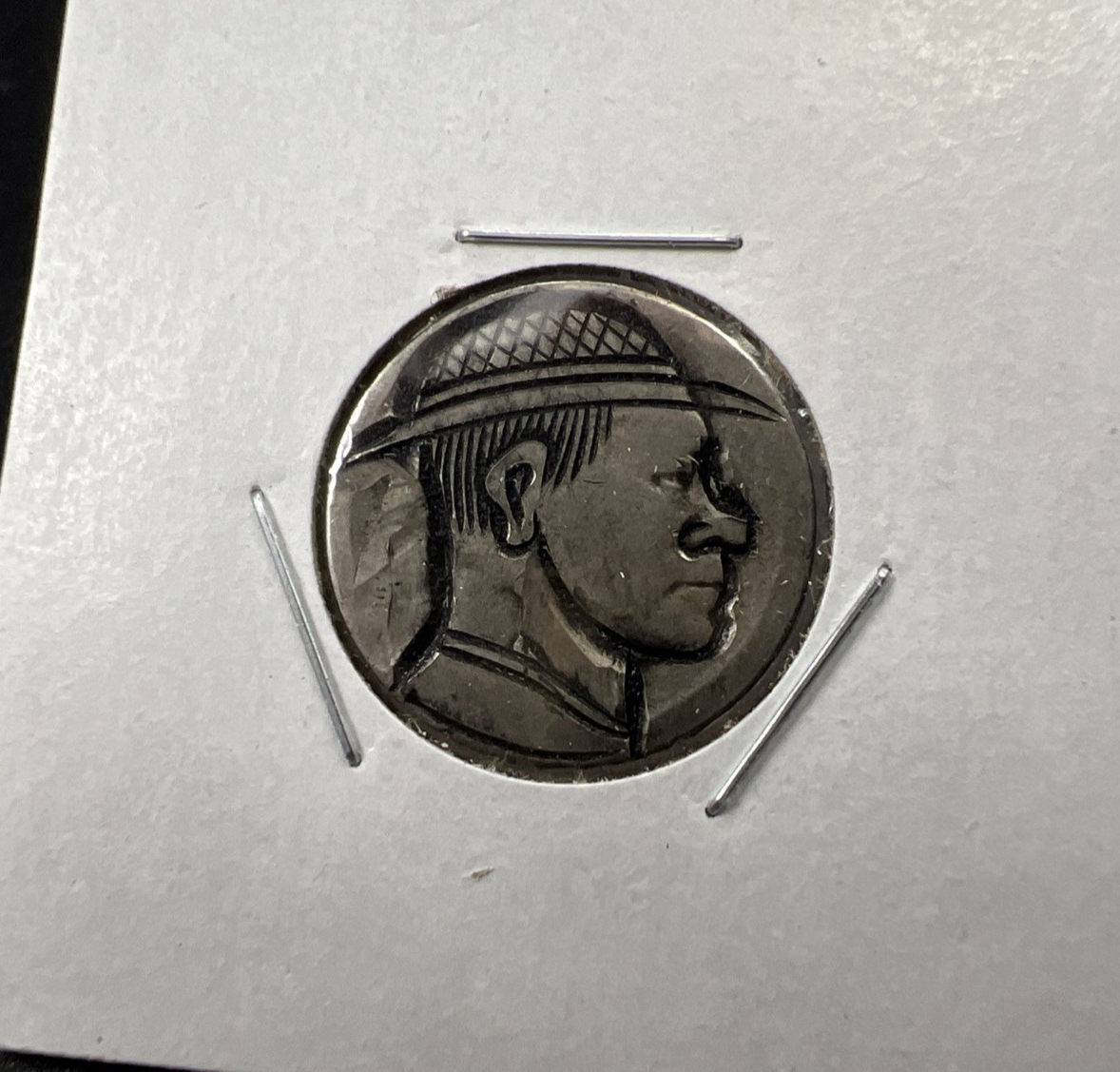 Hobo Buffalo Nickel Coin Modern Carving SKU#B