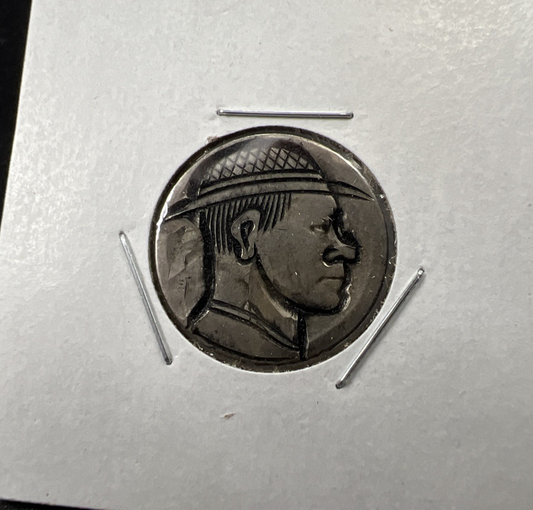 Hobo Buffalo Nickel Coin Modern Carving SKU#B