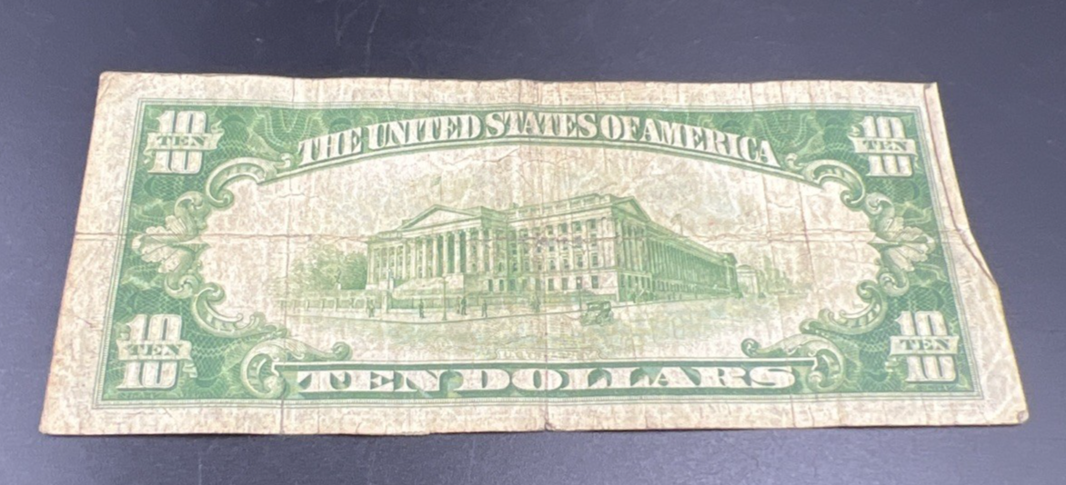 1934 Mule A $10 FRN Ten Dollar Federal Reserve Note New York District Good Circ