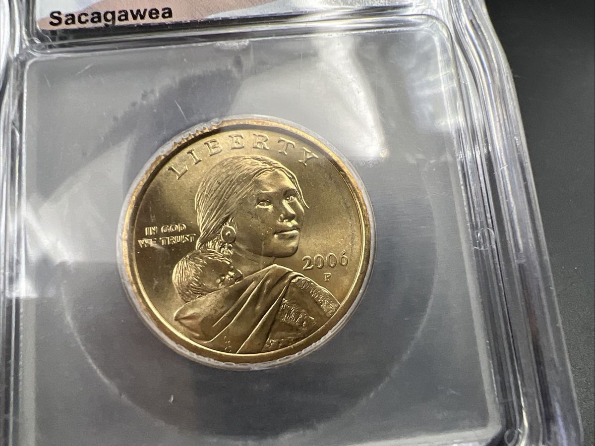 2006 P $1 Sacagawea Brass Dollar Coin ICG MS67 + Plus graded
