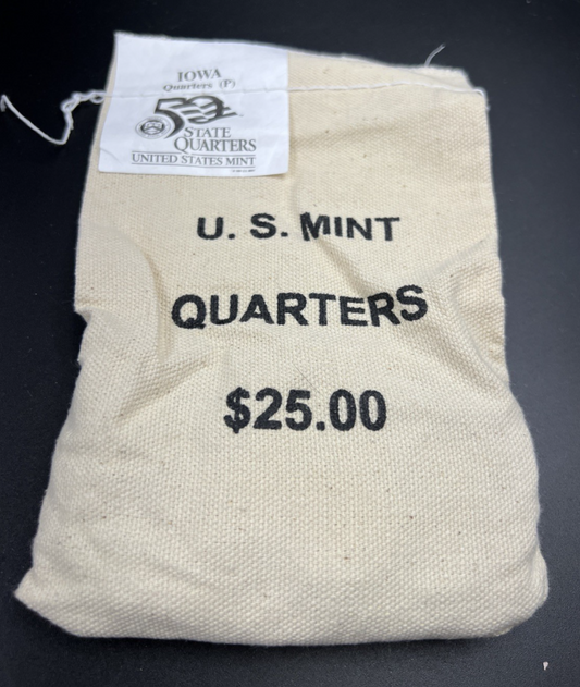 U.S. Mint Bag of 100 2004 P 25c Iowa State Statehood Quarter Coins BU UNC