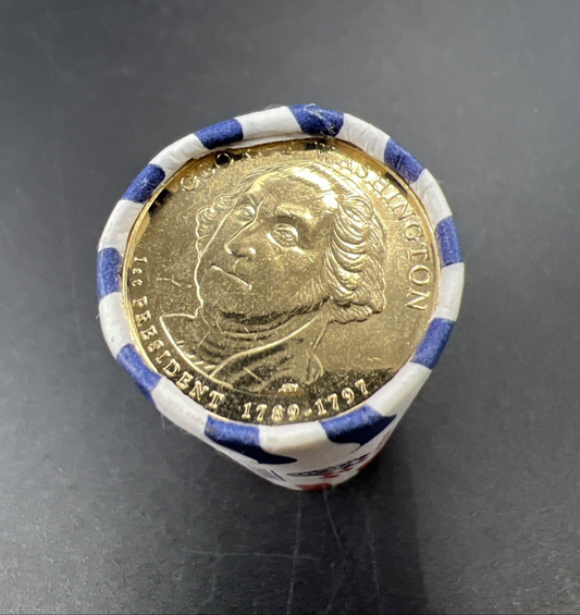 2007 D George Washington Presidential Dollar US Mint BU Roll 25 Coins