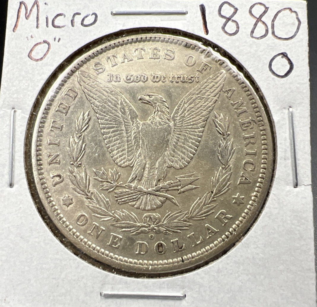 1880 O Micro o $1 Morgan Silver Dollar Coin XF Details SK#B