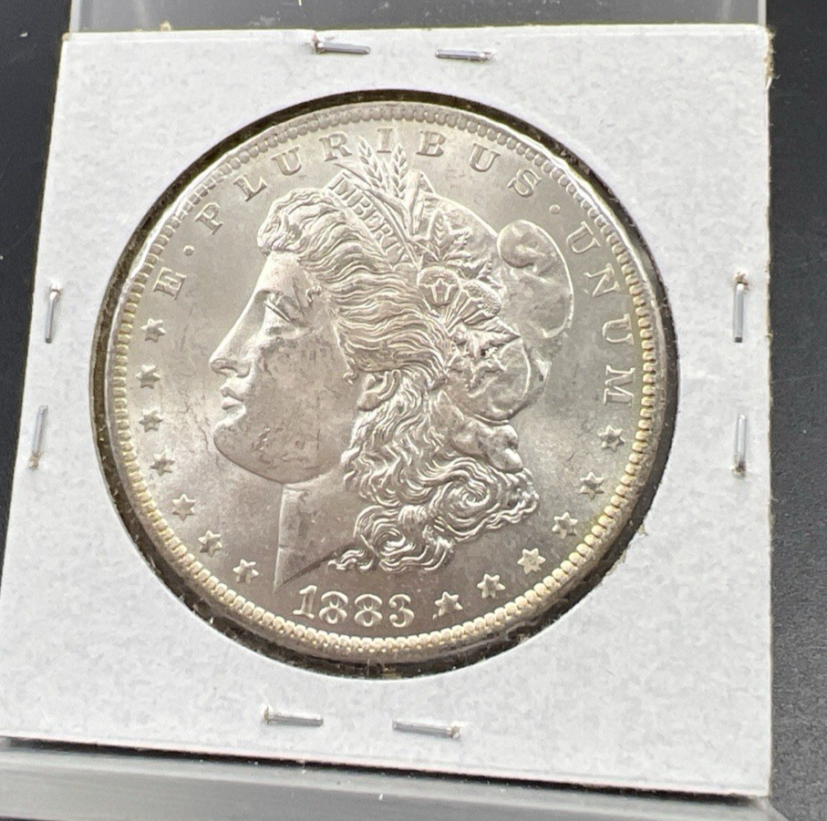 1883 O $1 Morgan Silver Dollar Coin CH BU Nice Toning Toner Reverse