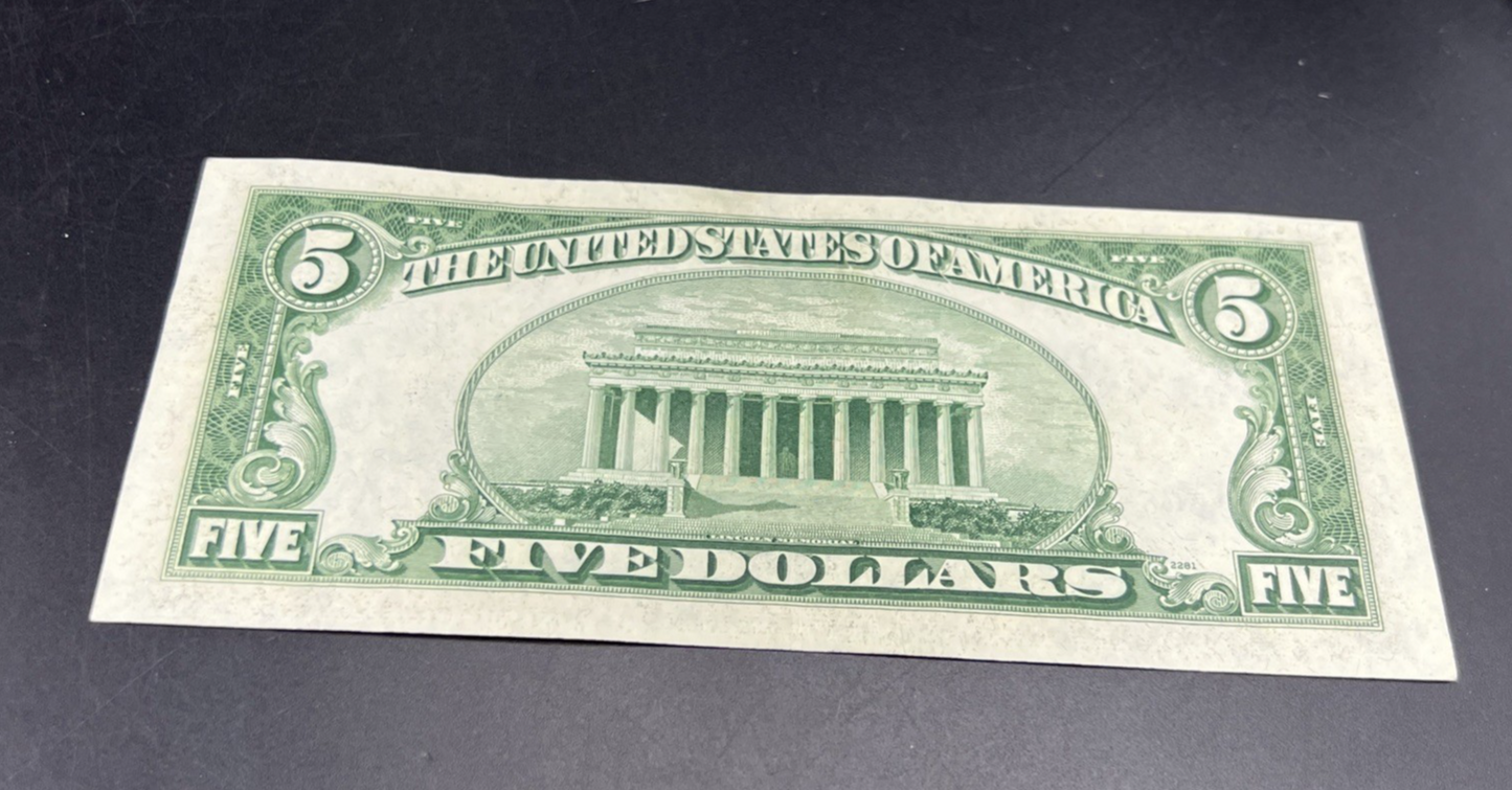 1953 A $5 Five Dollar Blue Seal Silver Certificate #150 XF EF Extra Fine Circ