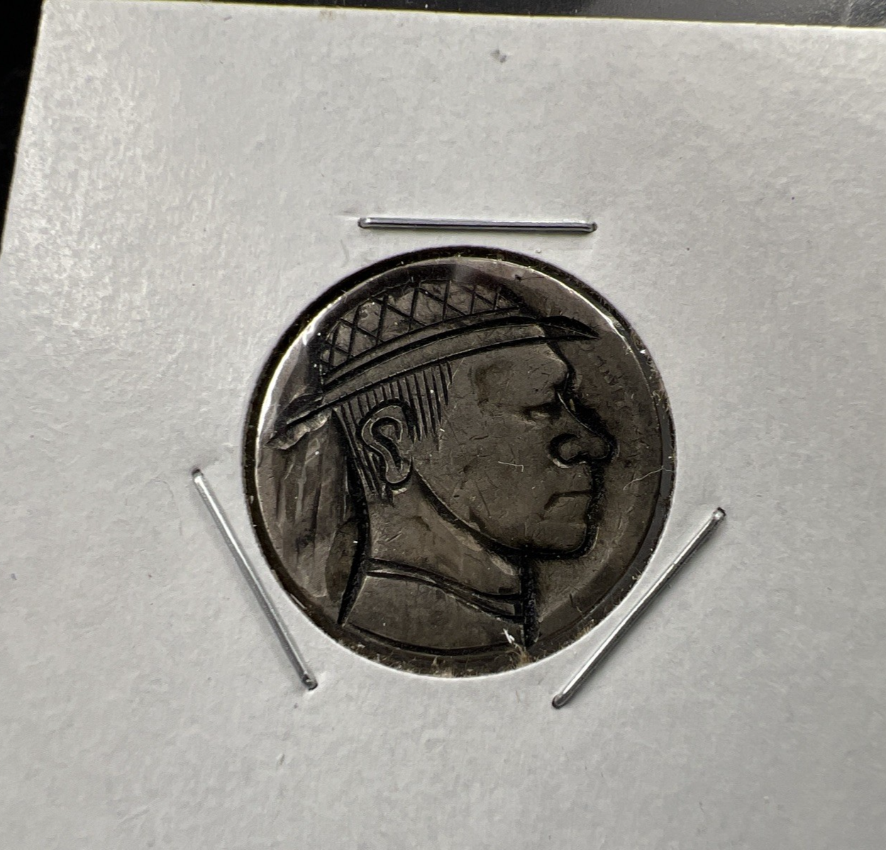 Hobo Buffalo Nickel Coin Modern Carving SKU#E5