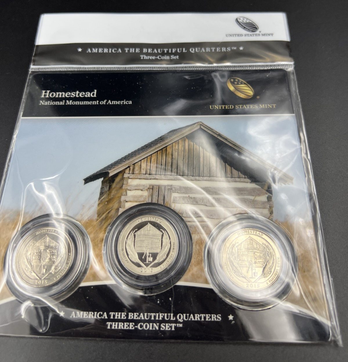 2015 Homestead 3 Coin P D S US Mint ATB Set