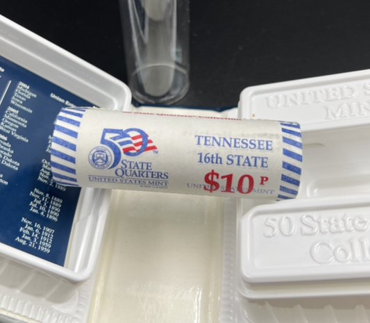 US Mint Certified 2002 P Tennessee State Statehood Quarter Roll BU UNC