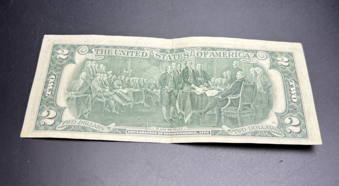 1976 $2 Bicentennial Federal Reserve Note VF Semi Radar Serial #25000026