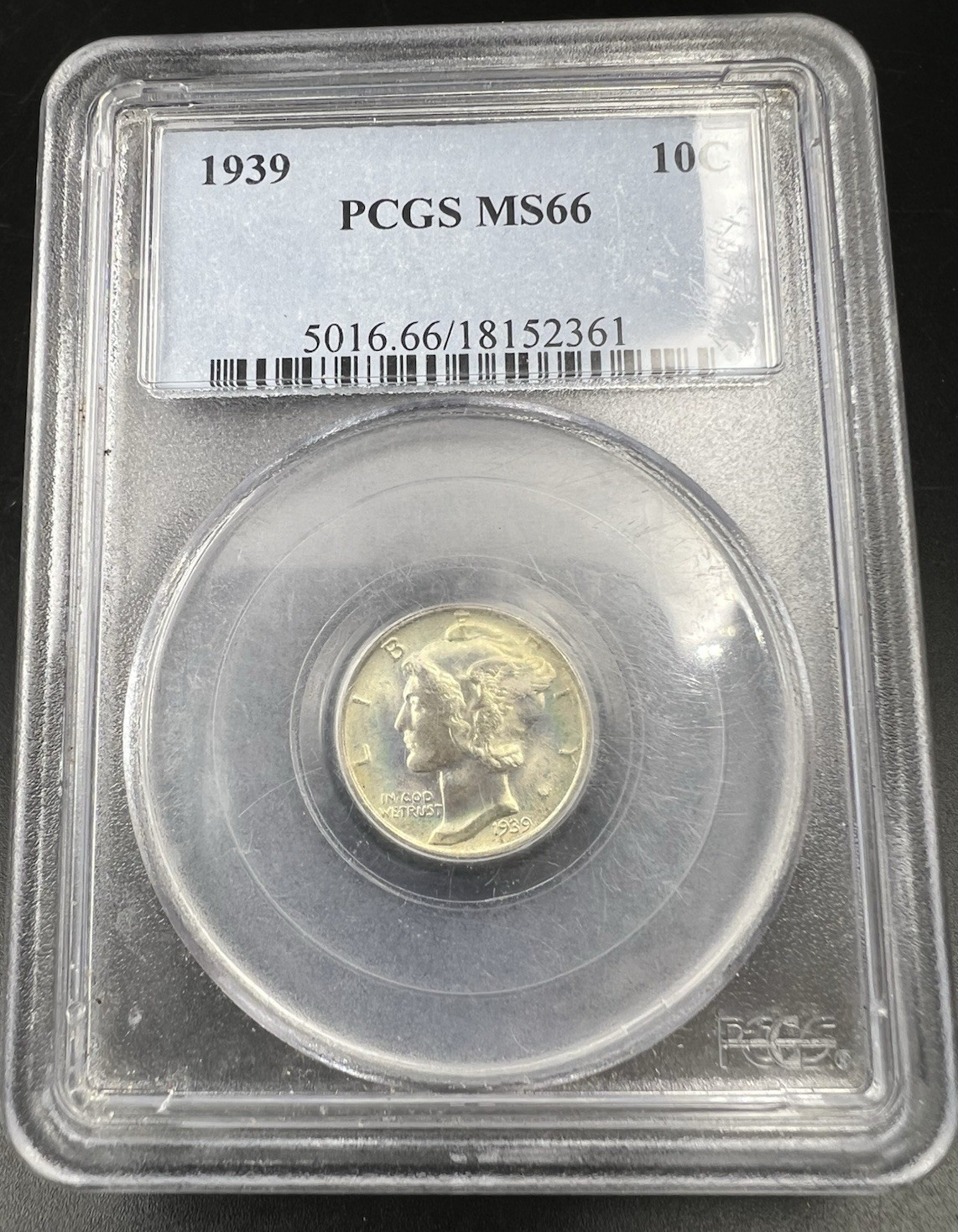 1939 10C Mercury Silver Dime Coin Gem BU UNC MS66 PCGS Nice