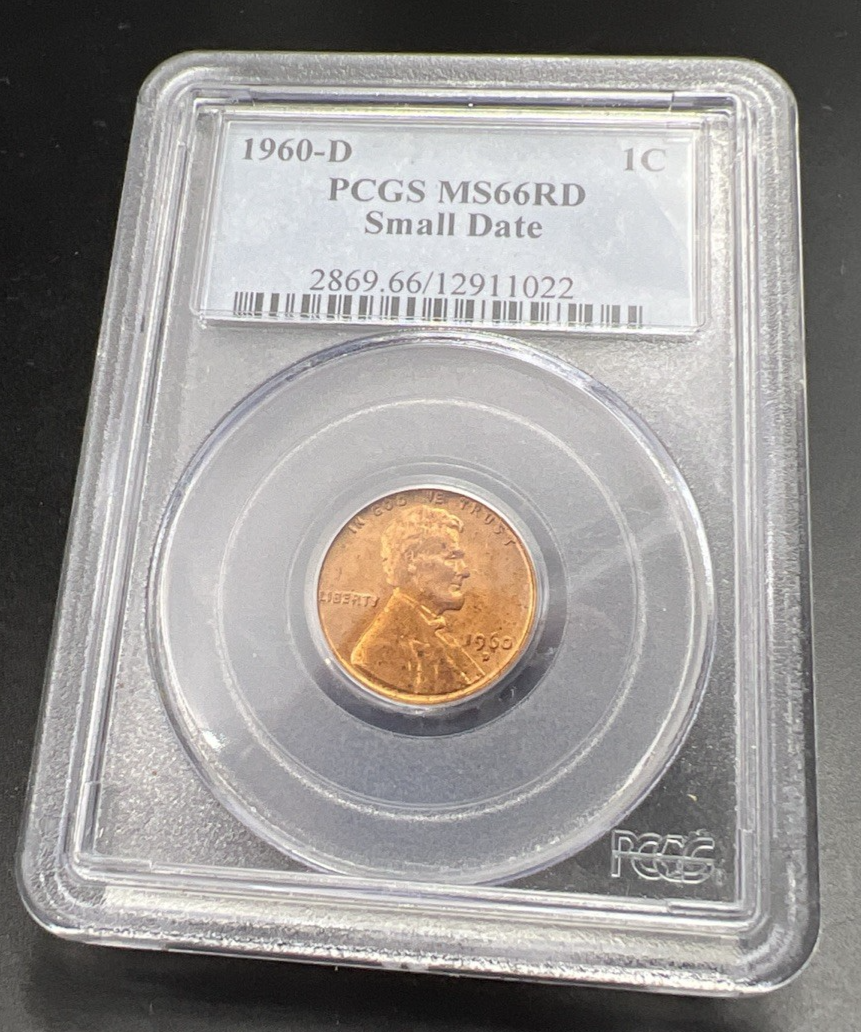 1960 D 1c Lincoln Memorial Cent Penny PCGS MS66 Some Toning #022