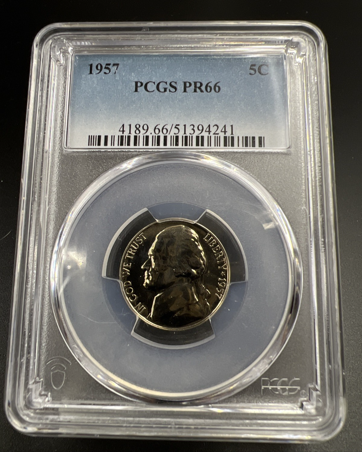 1957 5c Jefferson Nickel Coin PR66 PCGS Certified Proof Coin